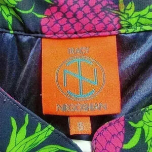 Anthropologie Tracy Negoshian Dress Size Small Tropical Pineapple